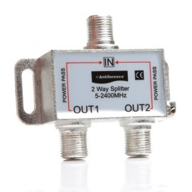 Antiference AS02 High Quality 2 Way Wideband Indoor F Type Splitter