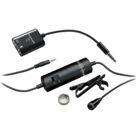 audio-technica ATR3350iS Omni Condenser Lavalier Mic for Smartphones