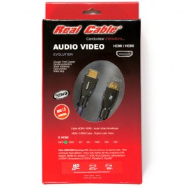Real Cable EHDMI/0M75 HDMI Cable with Gold Contact Plugs 75cm