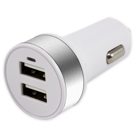 iSix IS20P USB Car Charger 3.4amp with 2 Outputs, White