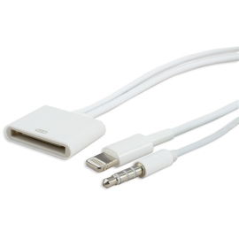 iSix IS23 30-pin socket to 8pin plug/3.5mm stereo plug - 30cm