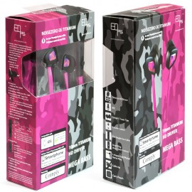 EOps NOISEZERO iXi TITANIUM In-ear with Volume Control and Mic MAGENTA
