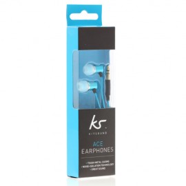 KitSound KSACEBL Ace In-Ear Headphones, Blue