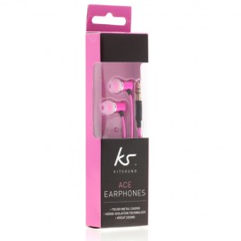 KitSound KSACEPI Ace In-Ear Headphones, Pink