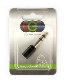 LGL PL80 6.35mm Stereo Jack Plug to 3.5mm Stereo Socket Adaptor