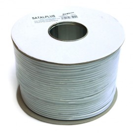 SATAPLUS Sat Cable Twin Alum Foil 75ohm - White 100m
